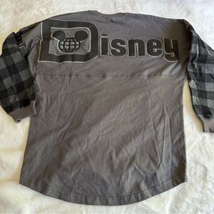Disney Spirit Jersey Gray Plaid Retired Women's Size Medium
